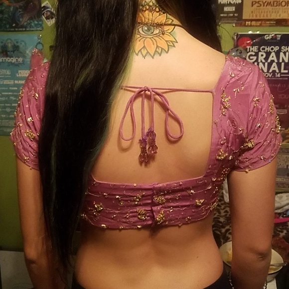 Rare custom belly dance ethnic top - Picture 2 of 5